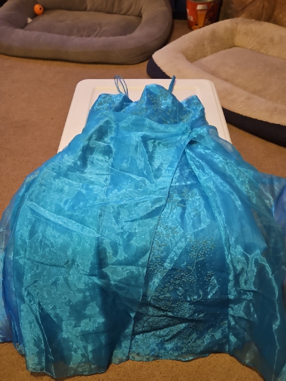 Victoria's Bridal Collection Girls' Turquoise Blue Formal Dress